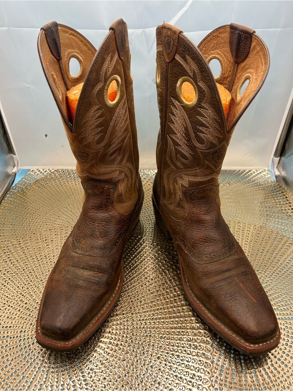 Ariat men 10.5 heritage rough stock performance cowboy boots